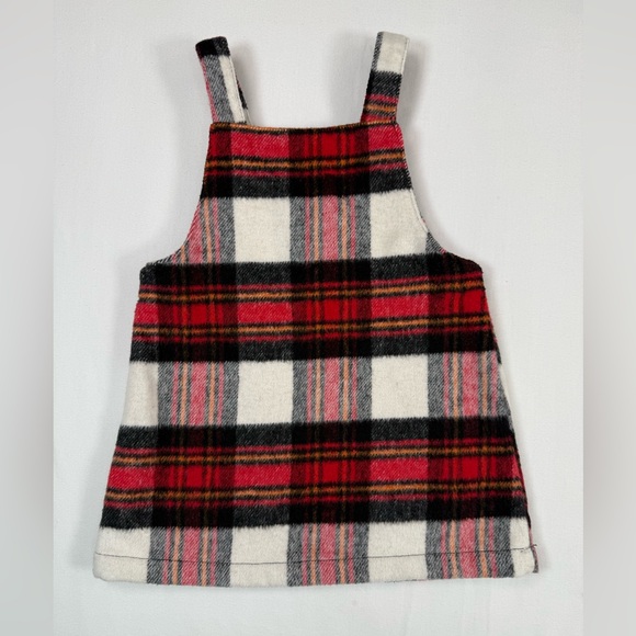 LITTLE ME Toddler Girls Plaid Jumper Dress 2T  Tartan Pinafore Holiday Fall Wool - Picture 7 of 7